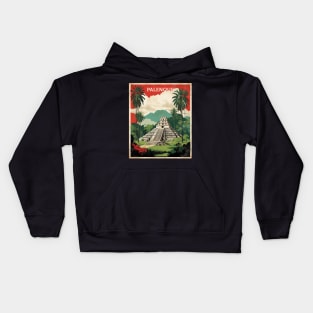 Palenque Chiapas Mexico Vintage Poster Tourism Kids Hoodie